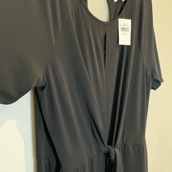 NWT Label by 5 Twelve  Wide Leg V Neck Jersey Jumpsuit Romper Black POC… - Picture 7 of 11